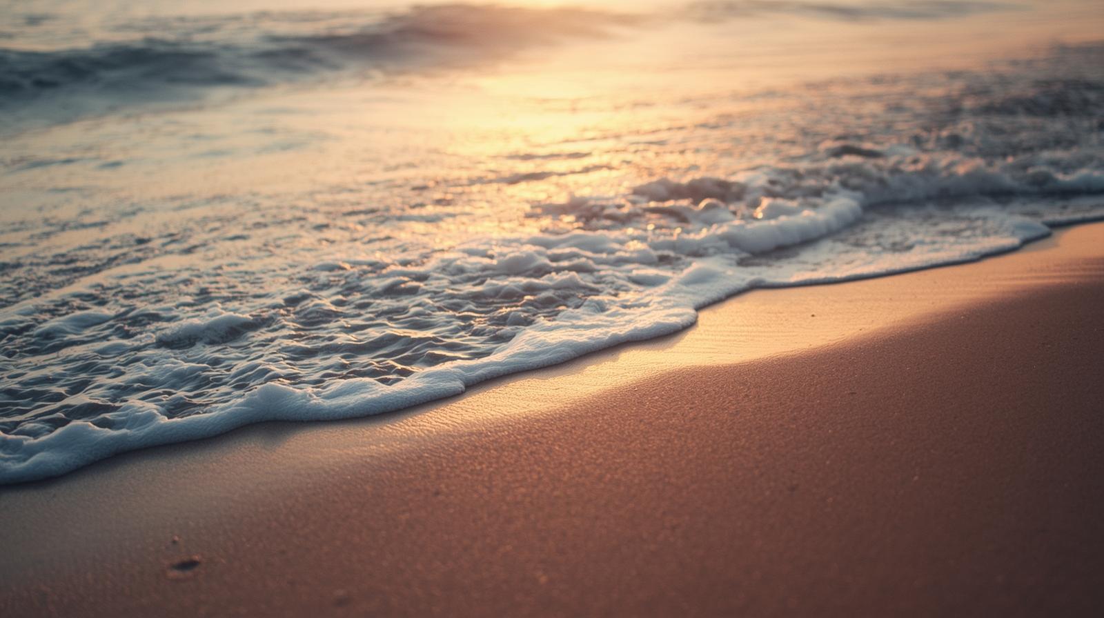 Calming waves coming in on the beach at sunset - Trust Your Inner Voice